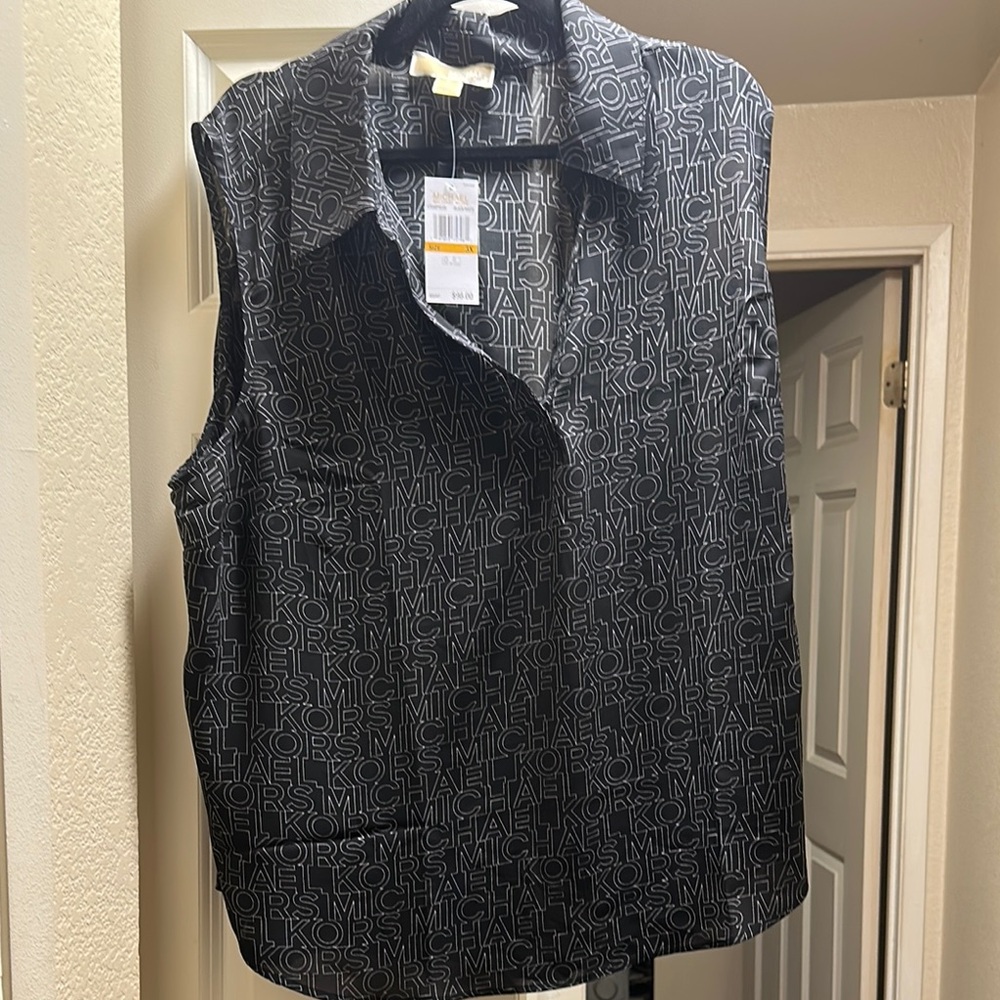 Michael Kors Black Sleeveless Blouse